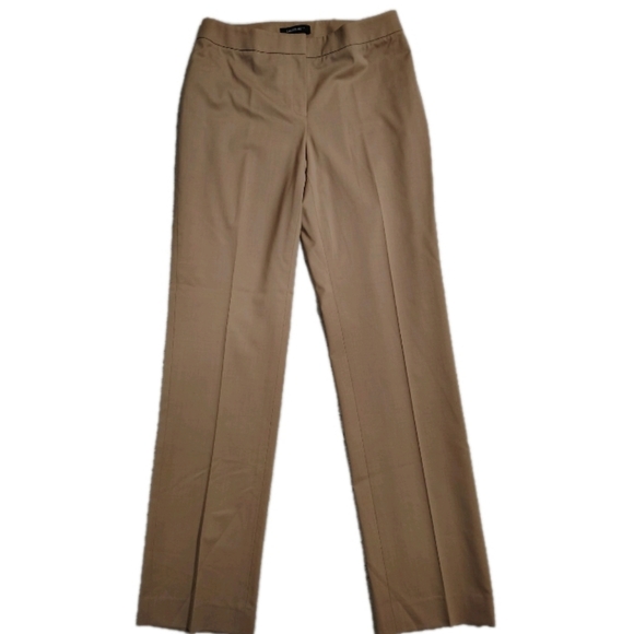 Lafayette 148 Wool Barrow Straight Leg Pants Women's 6 Camel Hue Quiet Luxury - Picture 7 of 9